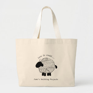 Tote Bag för garnprojektet Knitting Jumbo Tygkasse