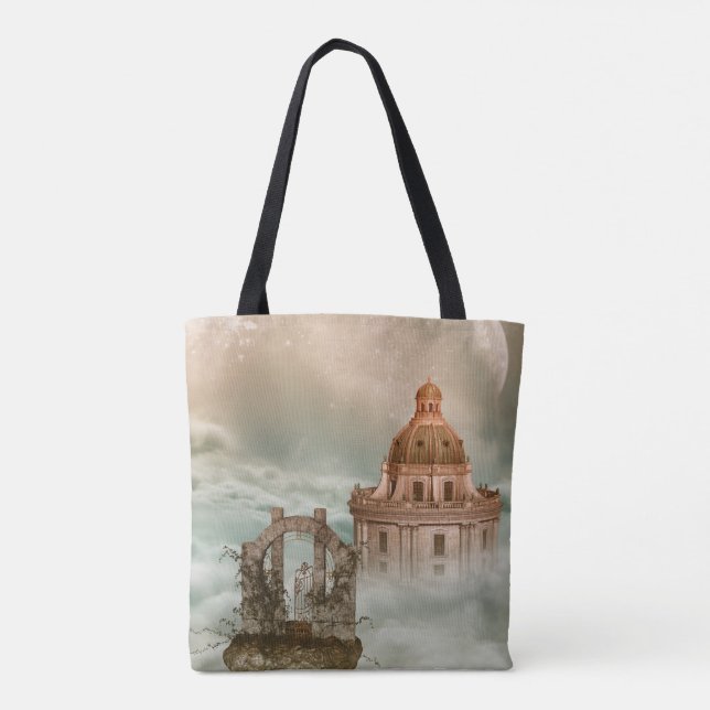 Tote Bag för historikarkitektur - Elegant Travel Tygkasse (Baksida)