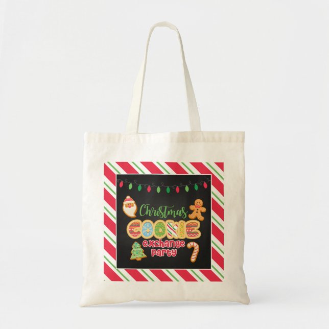 Tote Bag för jul-cookie Exchange Party Tygkasse (Framsidan)