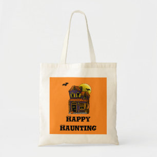 Tote Bag för lycklig Haunting Bus eller godis Canv Tygkasse
