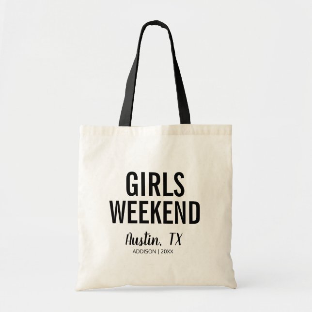 Tote Bag för målflickor Helg Tygkasse (Framsidan)