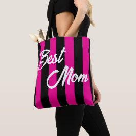 Tote Bag for Mammor, Birthday Gift, Rosa Rand Tygkasse
