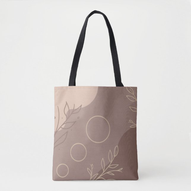 Tote Bag för modern Abstrakt Blommigt Tygkasse (Framsida)