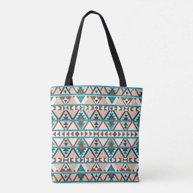 Tote Bag för modern geometrisk sydvästra Stil Tygkasse (Baksida)
