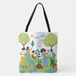 Tote Bag for Nature Älskare - Planting Träd Design Tygkasse
