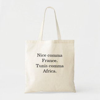Tote Bag för Nice-Tunis Tygkasse