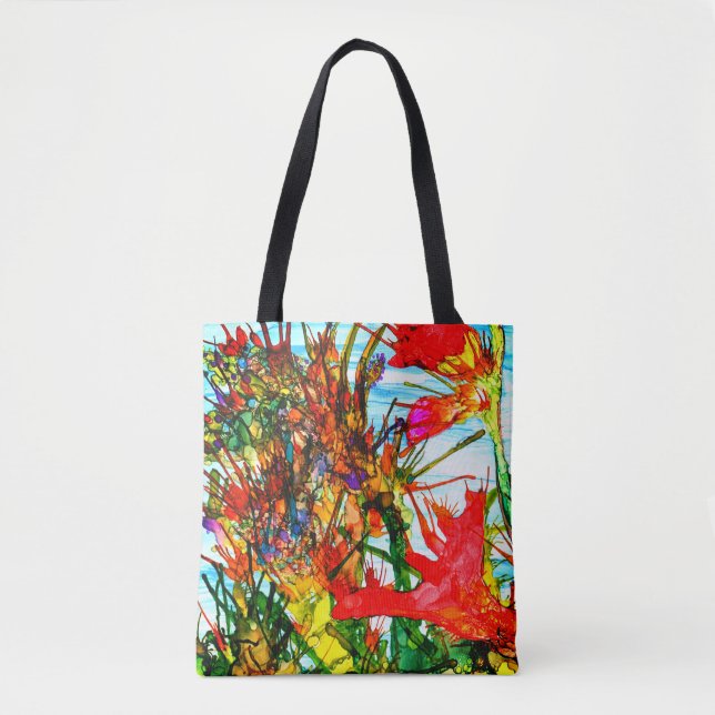 Tote Bag för Ocean Blooms (du kan anpassa) Tygkasse (Framsida)