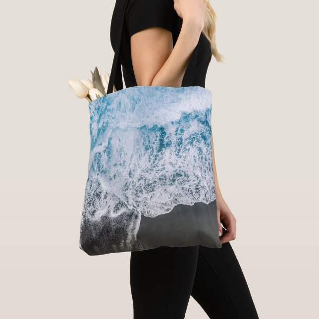 Tote Bag för oceaninspired Beach Vibes Tygkasse (Närbild)