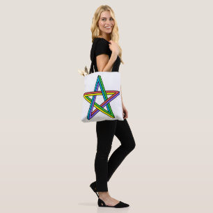 Tote Bag för optisk illusion Star Tygkasse