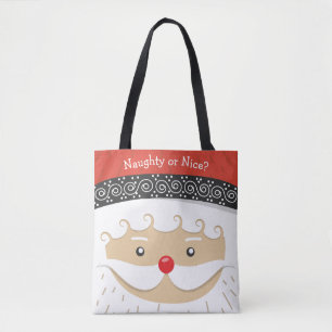 Tote Bag för Santa Ansikte Design Tygkasse