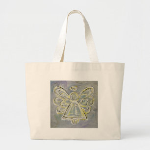 Tote Bag för silver och vit ljusgel Jumbo Tygkasse