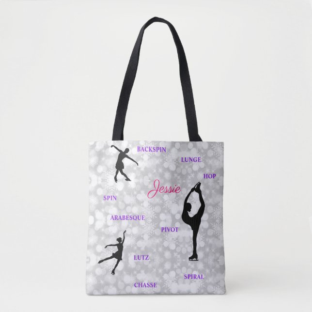 Tote Bag för Skating Typography figur Tygkasse (Framsida)