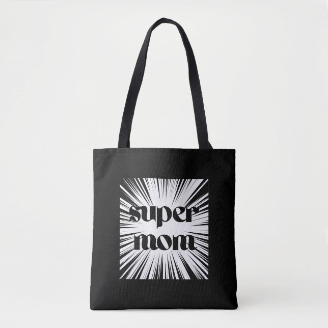 Tote Bag för Toppen, Mammor, svartvitt Tygkasse (Framsida)