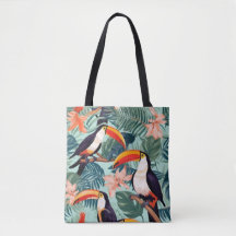 Tote Bag för Tropical Parrot Canvas
