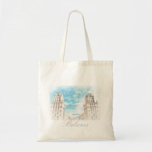 Tote Bag för Vitryssland Minsk-arkitektur Tygkasse