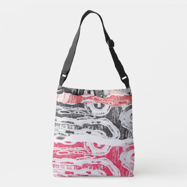 Tote Bag – Friction Lands Abstract Design Axelväska (Baksida)
