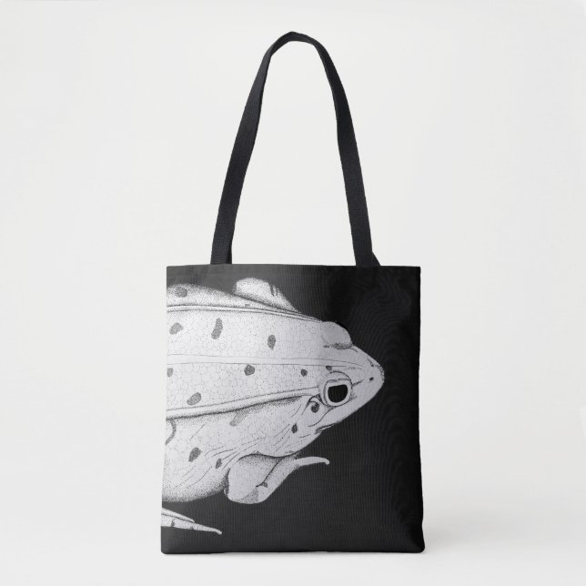 Tote bag Frog Art, realistic illustration Tygkasse (Framsida)