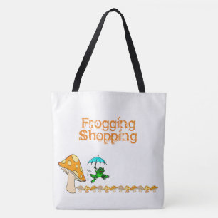 Tote Bag Froging Shopping Mushroom Tygkasse