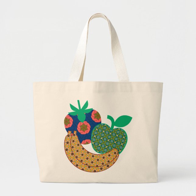 Tote Bag fruits Jumbo Tygkasse (Framsidan)