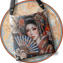 TOTE BAG - Geisha i traditionell klänning