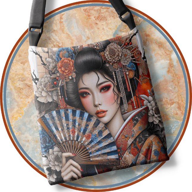 TOTE BAG - Geisha i traditionell klänning Axelväska (Skapare uppladdad)