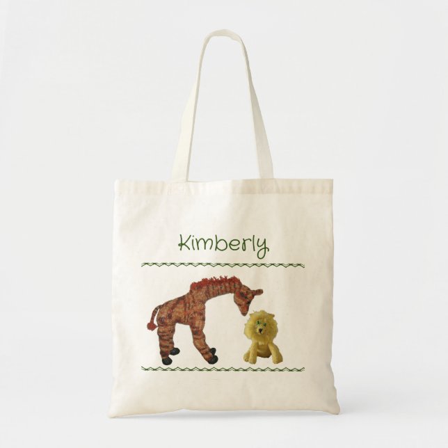Tote Bag - Giraff och Lejon Tygkasse (Framsidan)