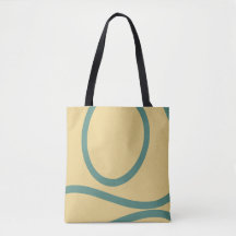 Tote Bag – Green Lines on Yellow
