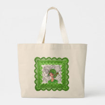 Tote Bag Grönt Flapper Girl