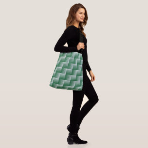 Tote Bag - Grönt Optical Illusion Maze Axelväska