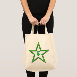 Tote Bag - Grönt Star med initial Tygkasse