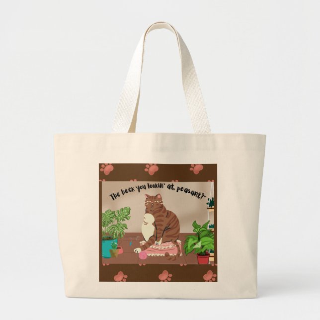 Tote Bag, Grumpy Cat Jumbo Tygkasse (Framsidan)