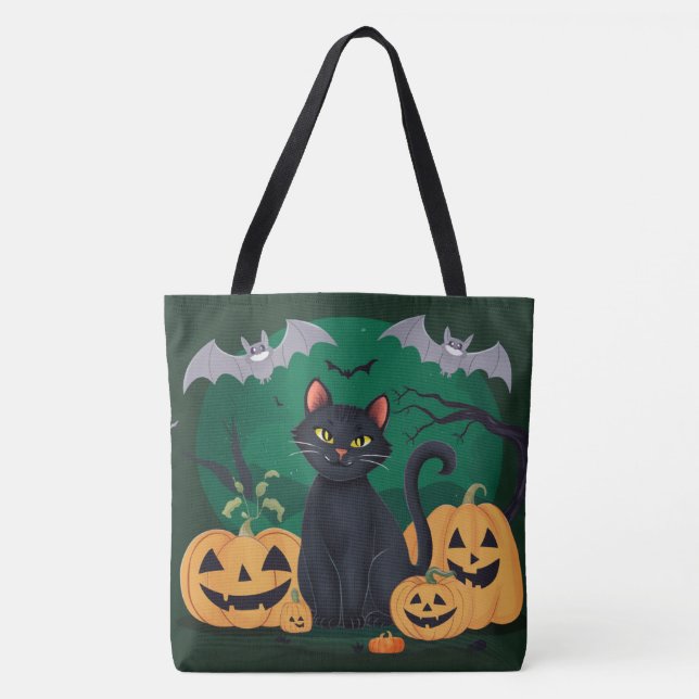 Tote Bag Halloween Séris 3 03 Tygkasse (Framsida)