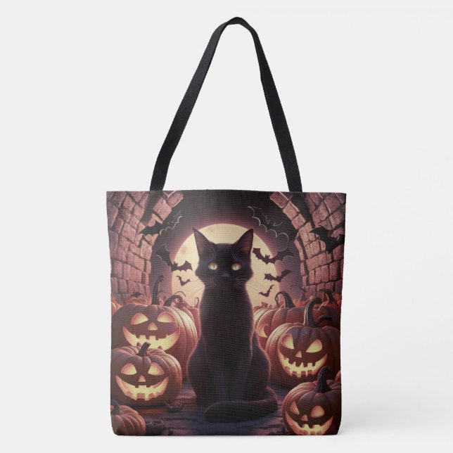 Tote Bag Halloween Séris 3 05 Tygkasse (Framsida)
