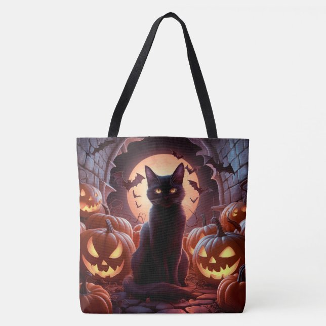 Tote Bag Halloween Séris 3 06 Tygkasse (Framsida)
