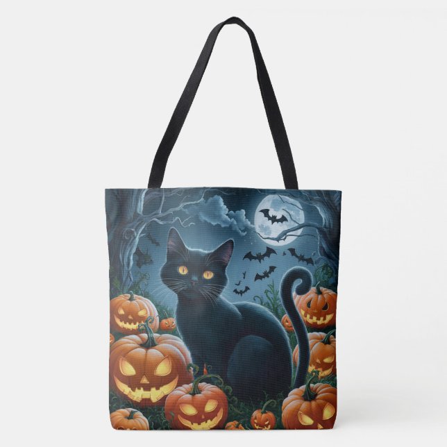 Tote Bag Halloween Séris 3 Tygkasse (Framsida)