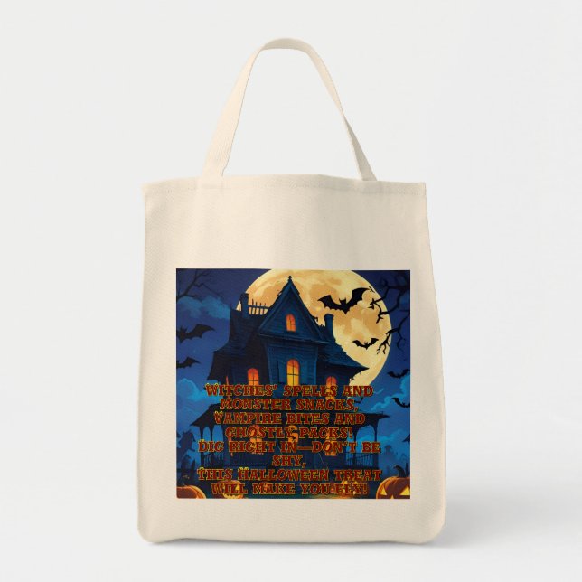 Tote bag Halloween Tygkasse (Framsidan)