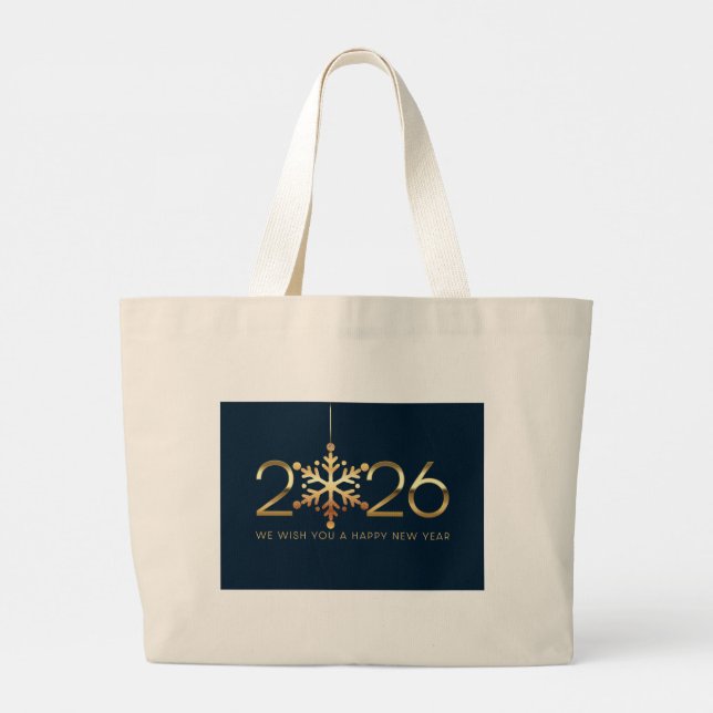 Tote Bag-Happy New Year 2026  Jumbo Tygkasse (Baksida)