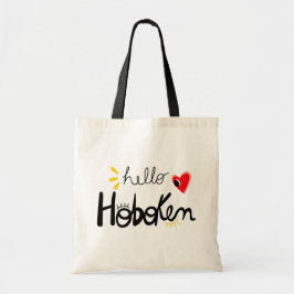 Tote Bag Hej Hoboken Roligt New jersey Gift Tygkasse