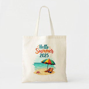 Tote Bag ☀️ Hej Sommaren 2025 Beach Vibes Tygkasse