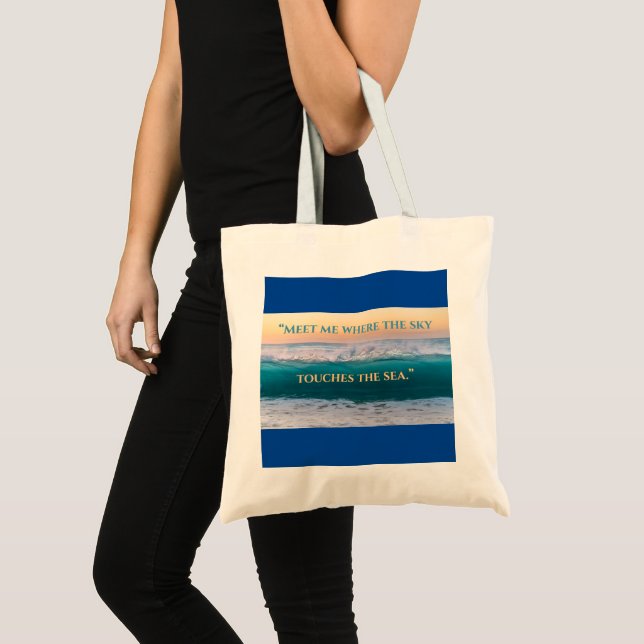 Tote Bag "Himlar Meets Meets Sea" Tygkasse (Framsida (produkt))