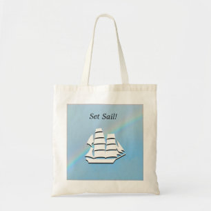 Tote Bag - Högt skepp med regnbågsbåge Tygkasse