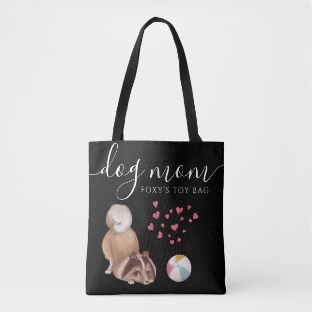 Tote Bag hund Mamma Leksak Tygkasse (Framsida)