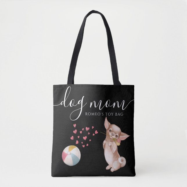 Tote Bag hund Mamma Leksak Tygkasse (Framsida)