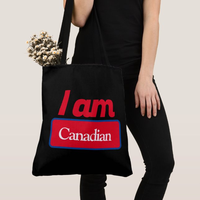 Tote Bag  i am canadian Tygkasse (Närbild)