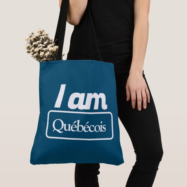 Tote Bag  i am québécois Tygkasse (Närbild)