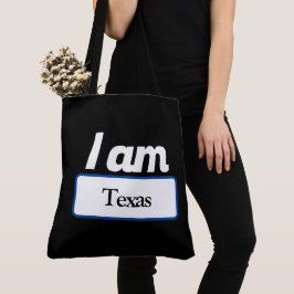 Tote Bag i am texas Tygkasse