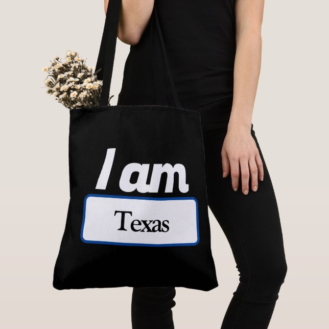 Tote Bag  i am texas Tygkasse (Närbild)
