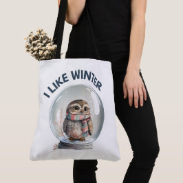 Tote Bag I like winter Tygkasse