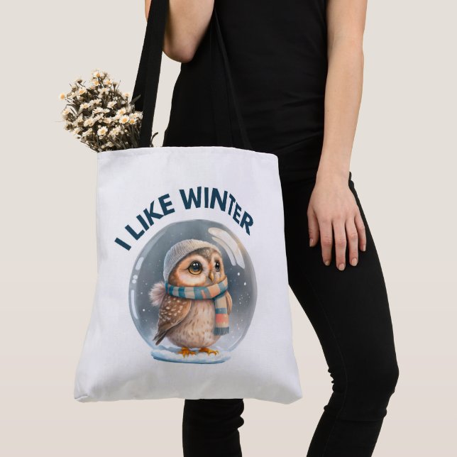 Tote Bag  I like winter Tygkasse (Närbild)