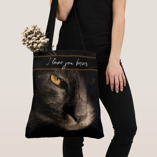 Tote Bag I love you forever. Tygkasse (Närbild)